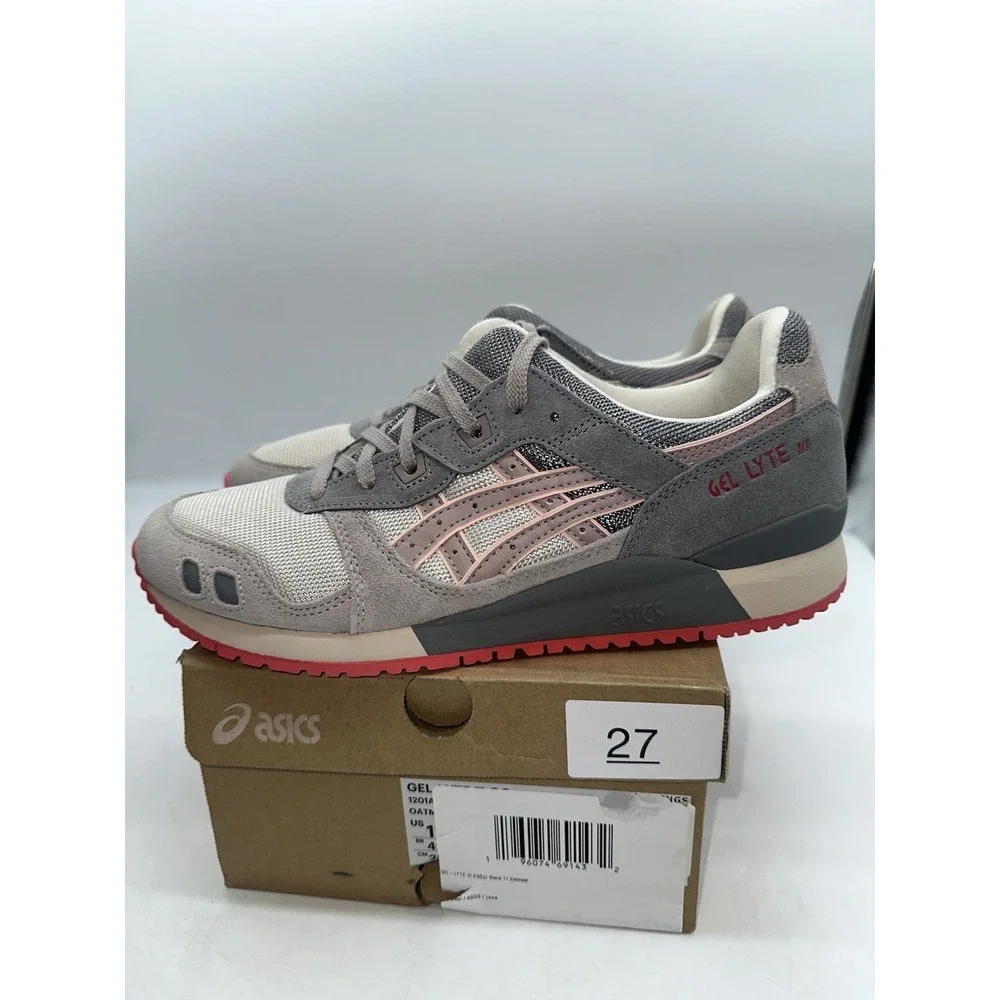 Asics - Gel Lyte 3 Oatmeal Fawn 11 Mens - Brown Beige Gray Red Custom Tried On